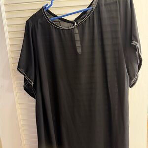 Torrid Black Sheer Women's Blouse